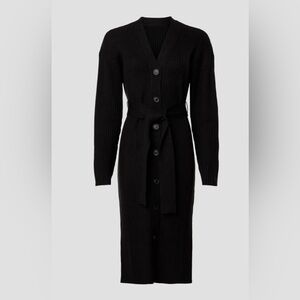 Marissa Webb Collective Black Midi Cardigan/Dress Waist Tie XS